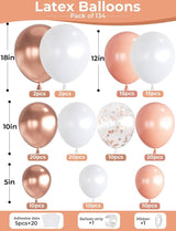 Rose Gold Balloon Garland Arch Kit 18/12/10/5 In Multi Size Metallic