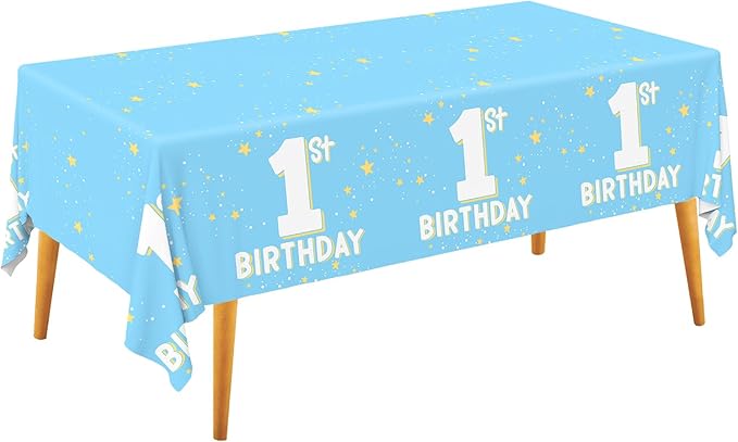 Baby Blue Party Supplies Set 1st Birthday Decorations Includes 2