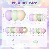 Ouddy Party Dusty Green Purple Pink Balloons Garland Arch Kit,