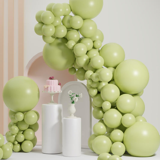 Green Balloons Arch Garland, Scmdoti Moon Green Balloons Different