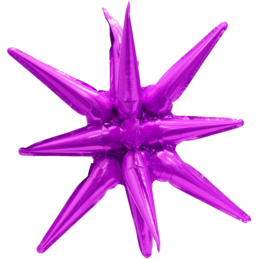 4D Magic Metallic Spike Explosion Balloon One-Piece 14-Pointed Star