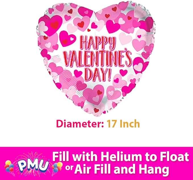 10Pcs 18 Inch Red Heart Balloons Valentine's Day Heart Shape Foil
