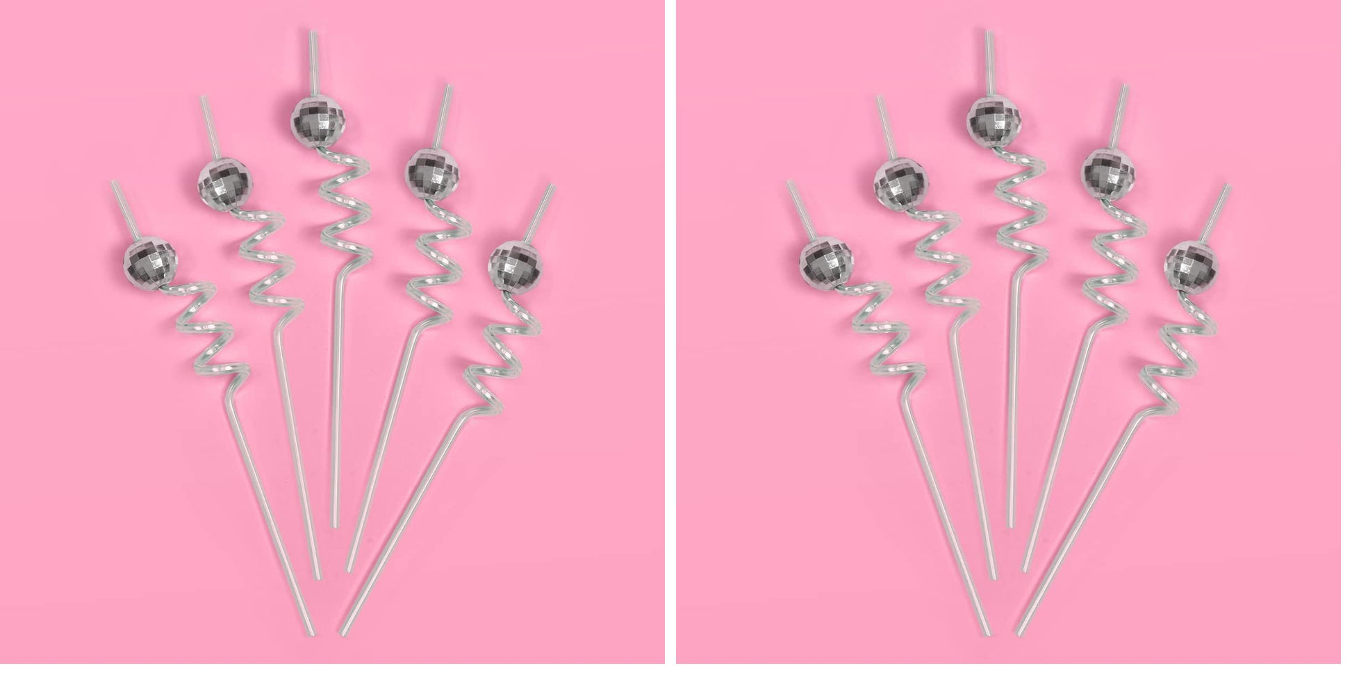 xo, Fetti Disco Ball Reusable Swirly Straw Set - 16 pc | Groovy