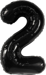 KatchOn Giant Black Number 2 Balloon - 40 Inch | Black 2 Balloon