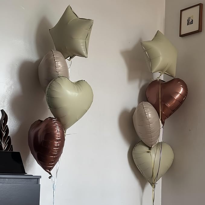 Large Number 2 Balloons, 40'' Beige Nude 2 Balloon with Foil Cream