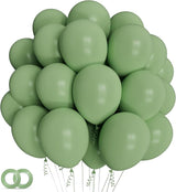 Sage green Balloons 100 Pack 12 inch Round Helium Olive Green