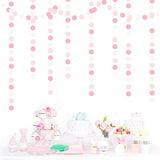 Light-Pink White Girls-Birthday Party-Decoration Garland - 52ft Baby