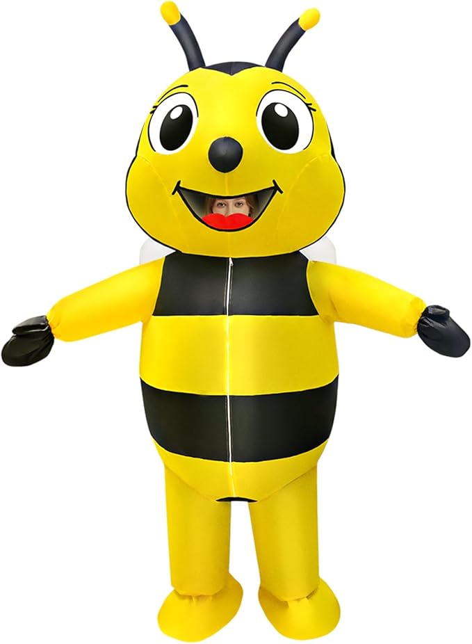 Inflatable Bee Costume Adult Funny Blow up Animal Costume Fancy Dress