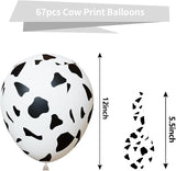 Cow Print Balloons, 67pcs 12 Inch Cow Balloons for Birthday, Farm