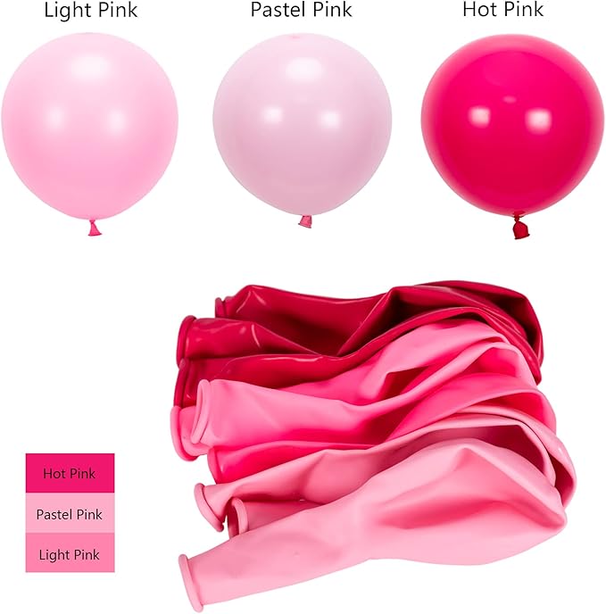 147pcs Pink Balloon Garland Arch Kit for Girls Birthday Party