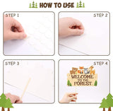 35 PCS Woodland Animal Photo Booth Props Wild One Camping Forest