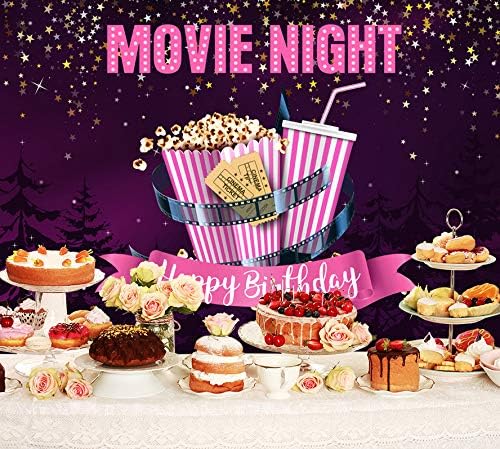 7x5ft Cinema Movie Night Theme Photography Backdrop for Birthday