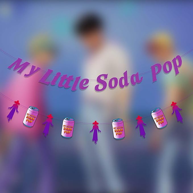 “My Little Soda Pop” Demon Movie Party Banner, Coquette Soda Theme