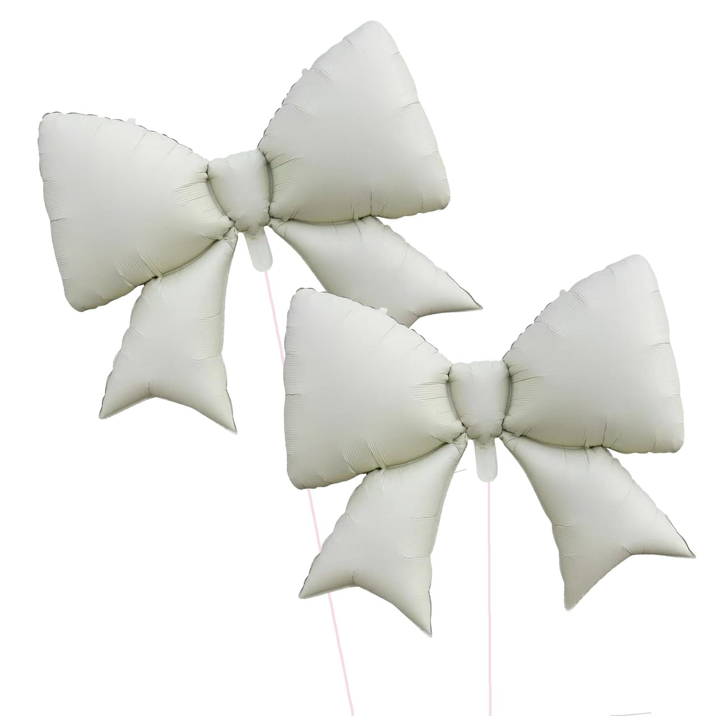 GOTPASS 2 Pcs White Bow Balloon Bow Theme Party Decorations for Baby