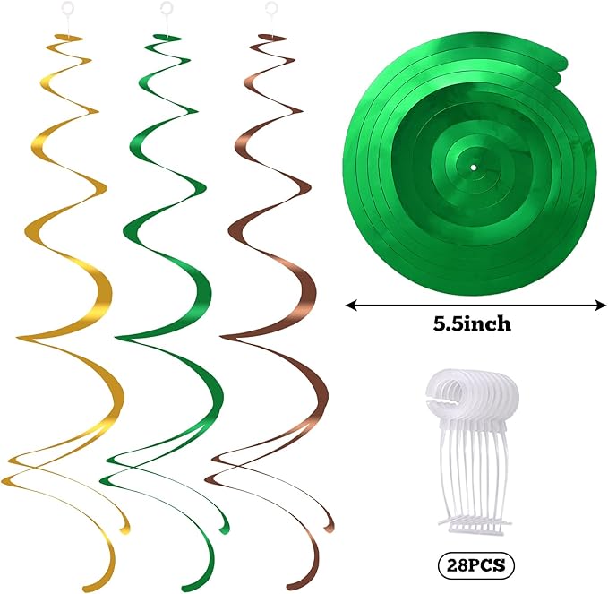 Colorful Ceiling Swirl Foil Decorations Football Hanging Plastic
