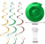 Colorful Ceiling Swirl Foil Decorations Football Hanging Plastic