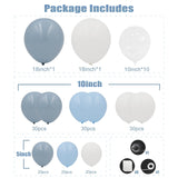 Dusty Blue Balloon Arch Kit, 162pcs Dusty Light Blue White and Clear