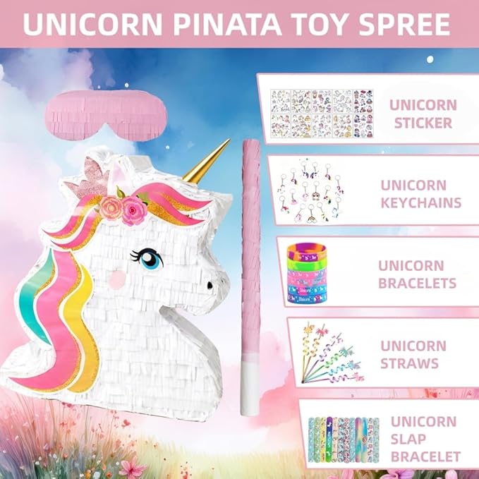 Unicorn Pinata Party Favors for Girl Birthday Party Supplies with