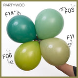 PartyWoo Olive Green Balloons 50 pcs 12 Inch Matte Sage Boho Green