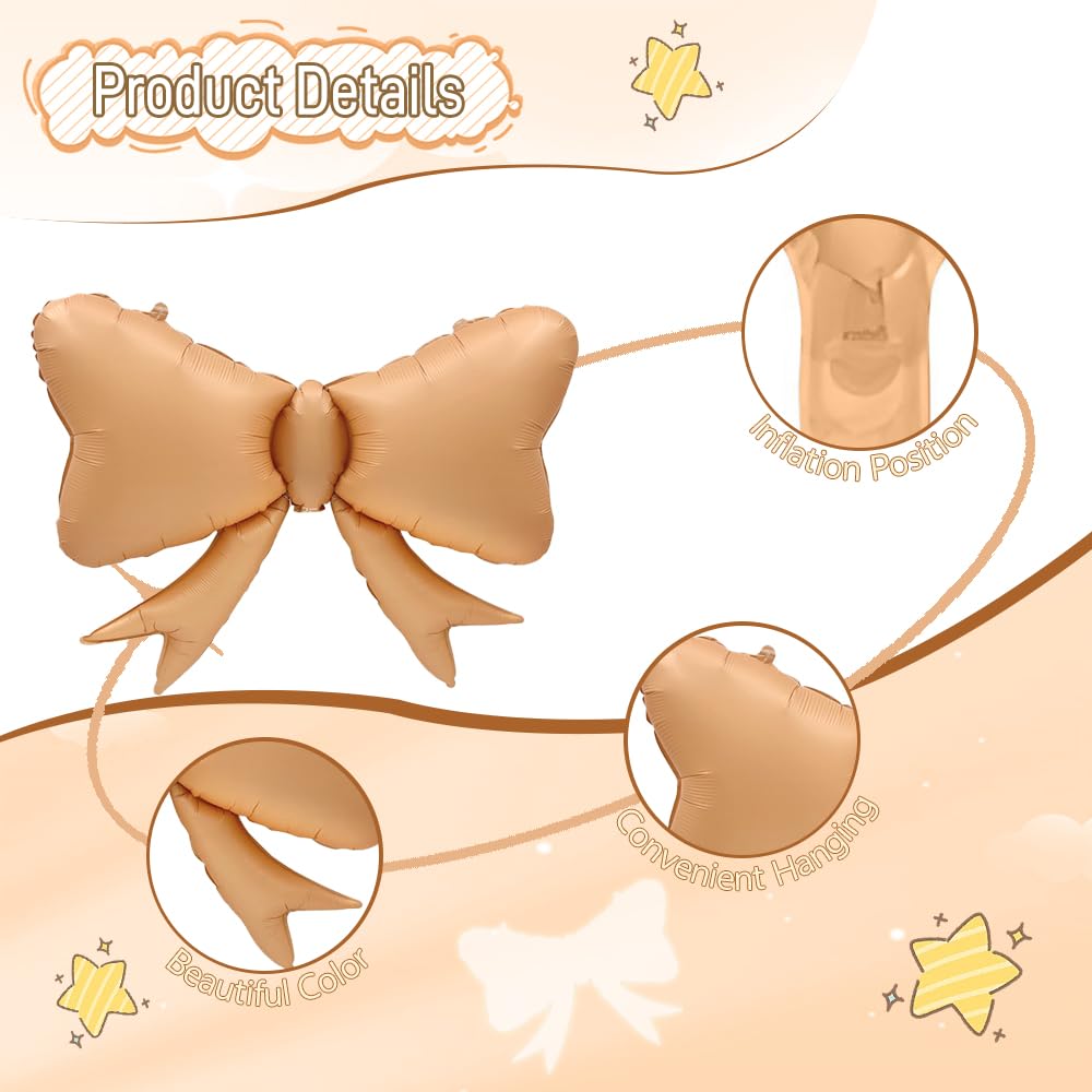 4pcs Jumbo Oversized Ribbon Balloons Coquette Bow Balloons Bow Pa Maca