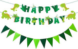Birthday Banner Dinosaur Theme for Kids' Birthday Party Green 3