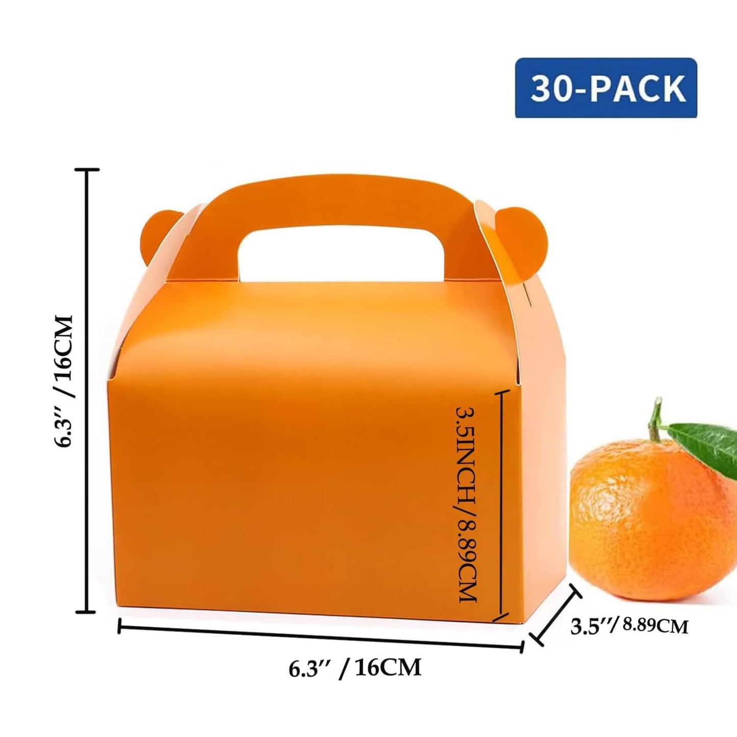 Oletx 30-Pack Orange Party Favor Treat Boxes, Goodie Boxes, Candy Box,