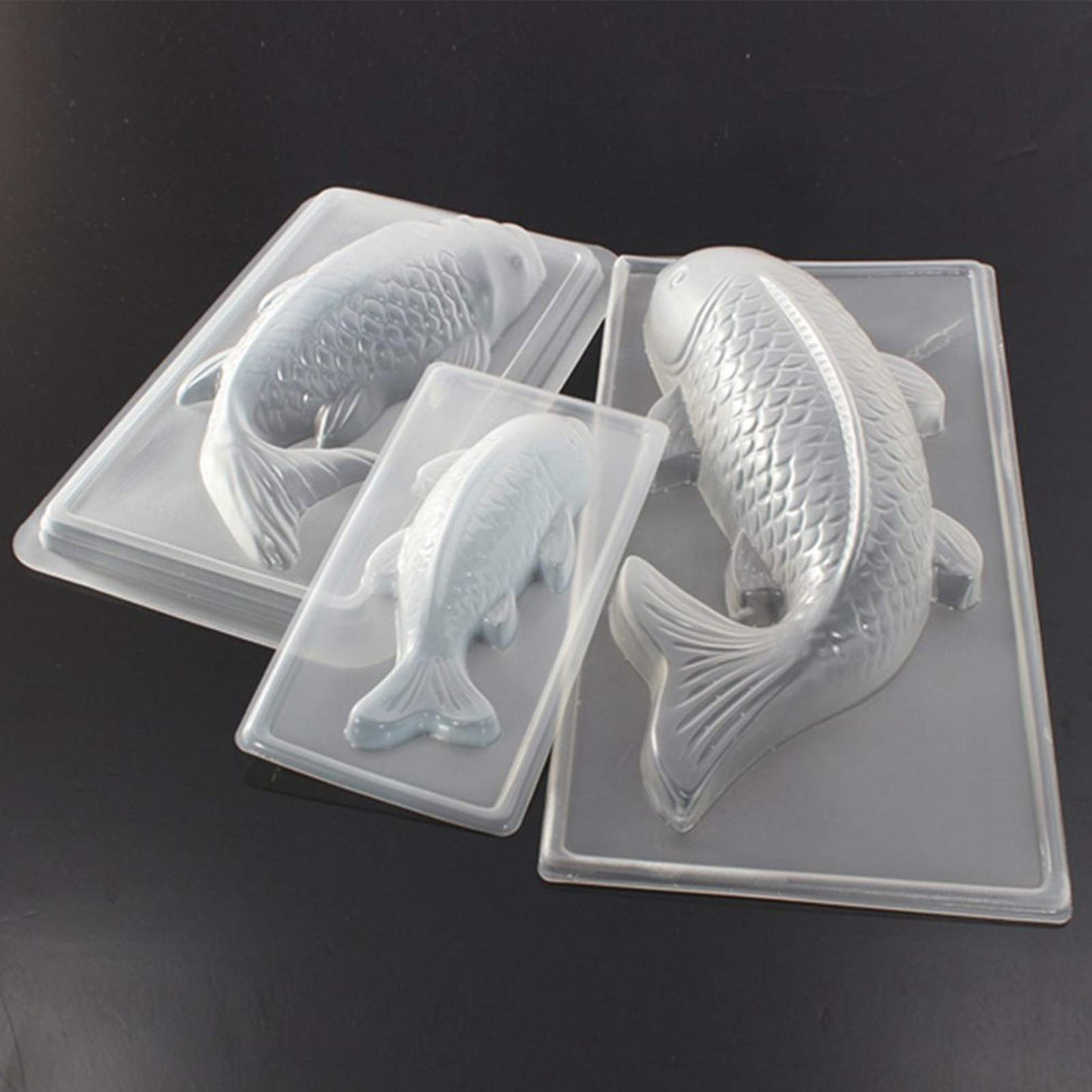 EORTA 3 Pack 3D Fish Shaped Jelly Molds PP Plastic