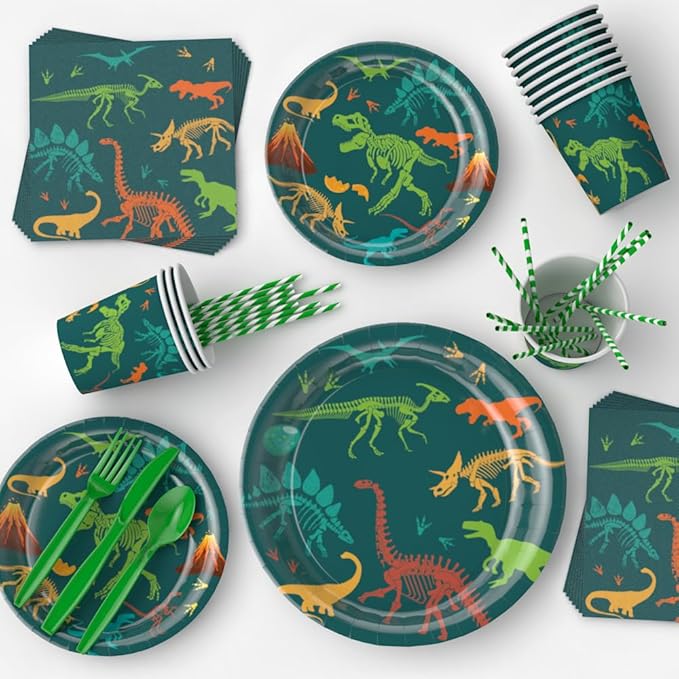 Dinosaur Birthday Decorations Tableware Set Birthday Party Supply