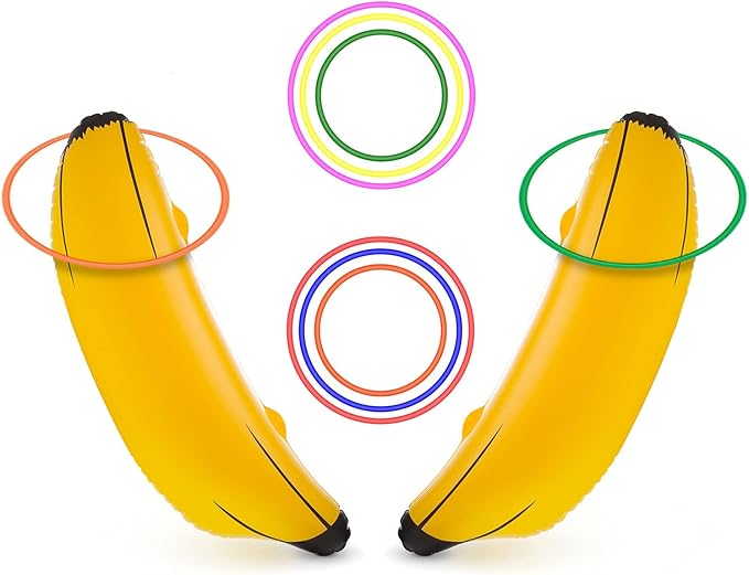 June Fox Inflatable Banana Ring Toss Game for Bachelorette Party,