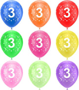 Ainiv 3rd Birthday Balloons 18PCS, 12inch Numbers Printed Latex Party