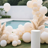 Ivory White Balloon,145pcs Premium Latex Khaki Balloons Arch Kit