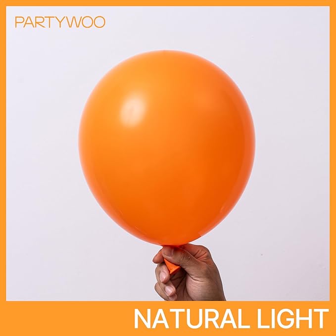 PartyWoo Orange Balloons 101pcs 12 Inch Fall Latex Helium Balloons