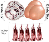 Rose Gold Birthday Balloons Party Decorations Set 38 Pack Party