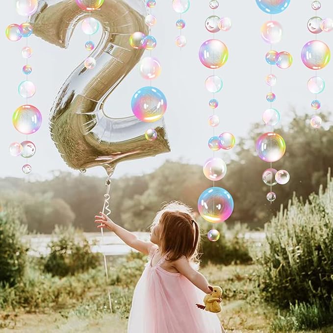 Transparent Bubble Garlands Mermaid Party Decoration Colored Flat