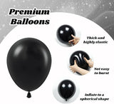 Blue and Black Balloons, 60pcs 12inch Blue Black Metallic Silver