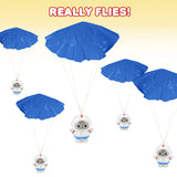 Mini Astronaut Paratroopers, 24-Pack Parachute Toys for
