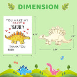 24 Pack Dinosaur Party Favors for Kids DIY Dinosaur Wood Painting