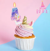 Unicorn Candle Number 4 Candle 4th Birthday Decorations for Girls