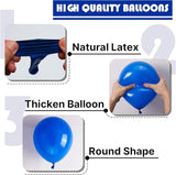 PartyWoo Royal Blue Balloons 140pcs Different Sizes Pack of 18 12 10