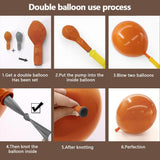 Burnt Orange Brown Balloon Arch Kit, Double Stuffed Tan Coffee Pearl