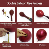 Burgundy Balloons Double Stuffed Wine Red Rose Red Balloon Arch Kit