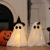 Timer Light Up Halloween Scary Ghost Decorations Set of 2 DIY Spooky
