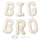 40 Inch Beige Big Bro Balloons Letter, Large Cream White Sand Big Bro