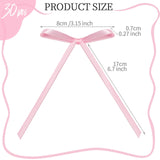 YGDZ Pink Bows for Cake, 30PCS Pink Bow Cake Topper, Ribbon Bowknot