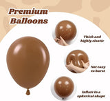 Brown Western Balloons, Brown Nude Gold Confetti Cow Print Latex
