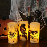 Halloween LED Flameless Flickering Candles Battery Operated with 6H