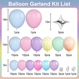 Pastel Balloons Arch Garland Kit, Pastel Pink Purple Blue Yellow Green