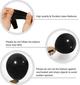 YMSZ Black and Gold Balloons, 67pcs 12 Inch Metallic Gold and Black