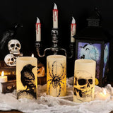Halloween LED Flameless Flickering Candles Battery Operated with 6H
