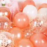 Dusty Blush Pink Balloons, 12 Inch Retro Pink Metallic and Rose Gold